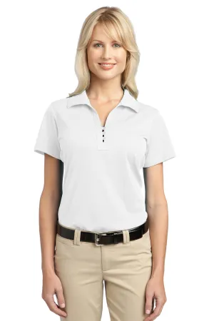 Port Authority Womens Tech Moisture Wicking Short Sleeve Polo Shirt - White - Closeout  Premium quality Clothing Port-Authority