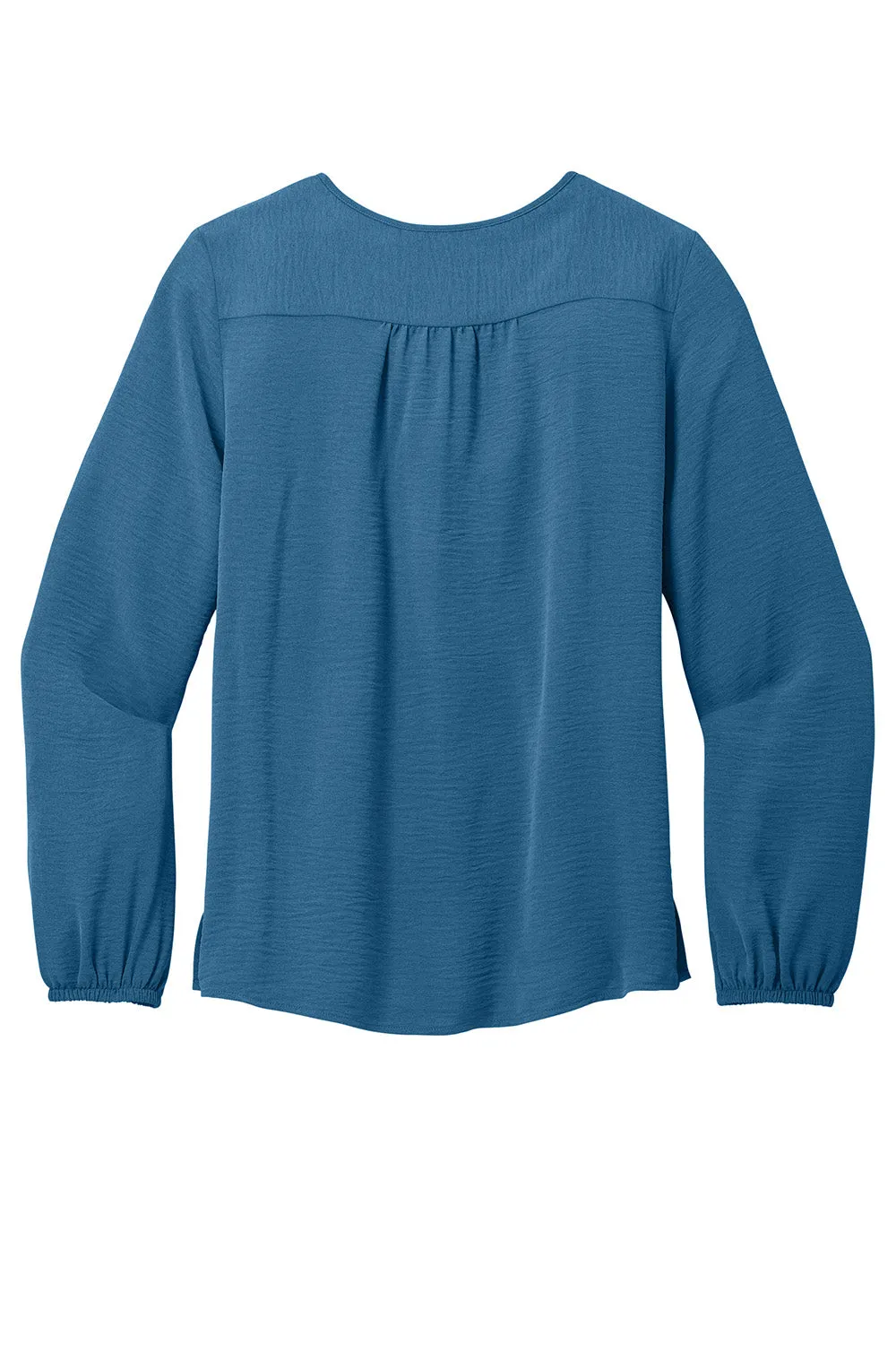 Port Authority Womens Textured Crepe Long Sleeve Blouse - Aegean Blue  Premium quality Clothing Port-Authority