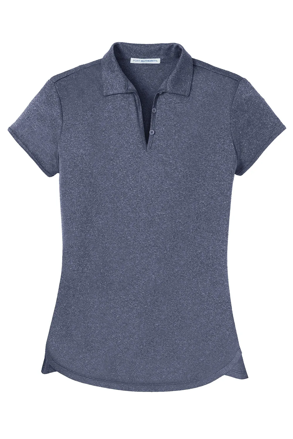 Port Authority Womens Trace Moisture Wicking Short Sleeve Polo Shirt - Heather True Navy Blue  Premium quality Clothing Port-Authority