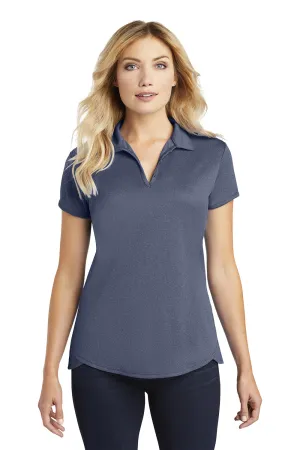 Port Authority Womens Trace Moisture Wicking Short Sleeve Polo Shirt - Heather True Navy Blue  Premium quality Clothing Port-Authority