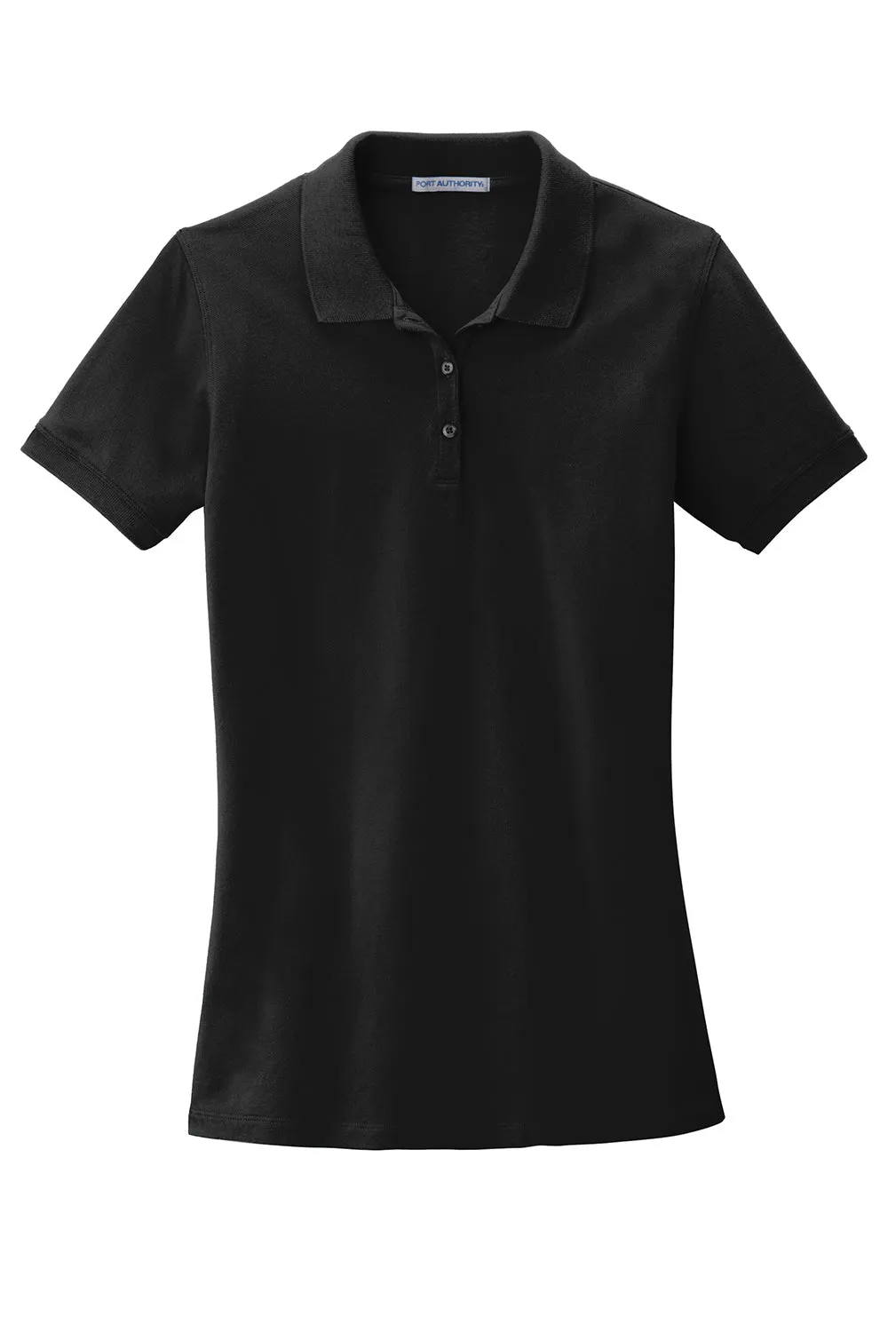 Port Authority Womens Wrinkle Resistant Short Sleeve Polo Shirt - Black  Premium quality Clothing Port-Authority
