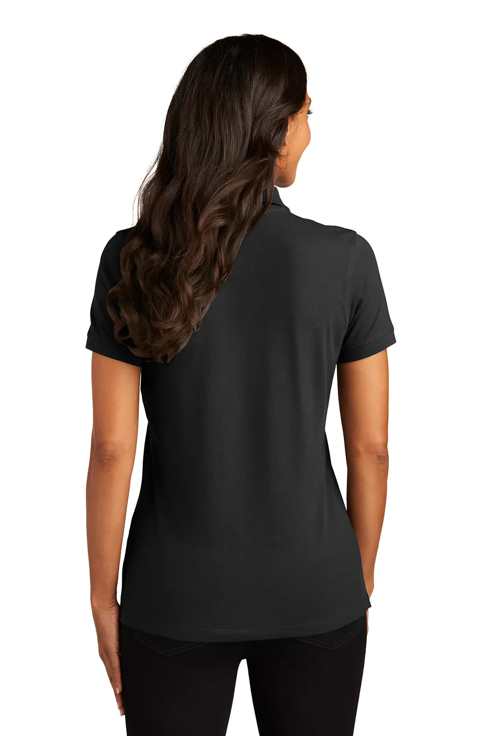 Port Authority Womens Wrinkle Resistant Short Sleeve Polo Shirt - Black  Premium quality Clothing Port-Authority