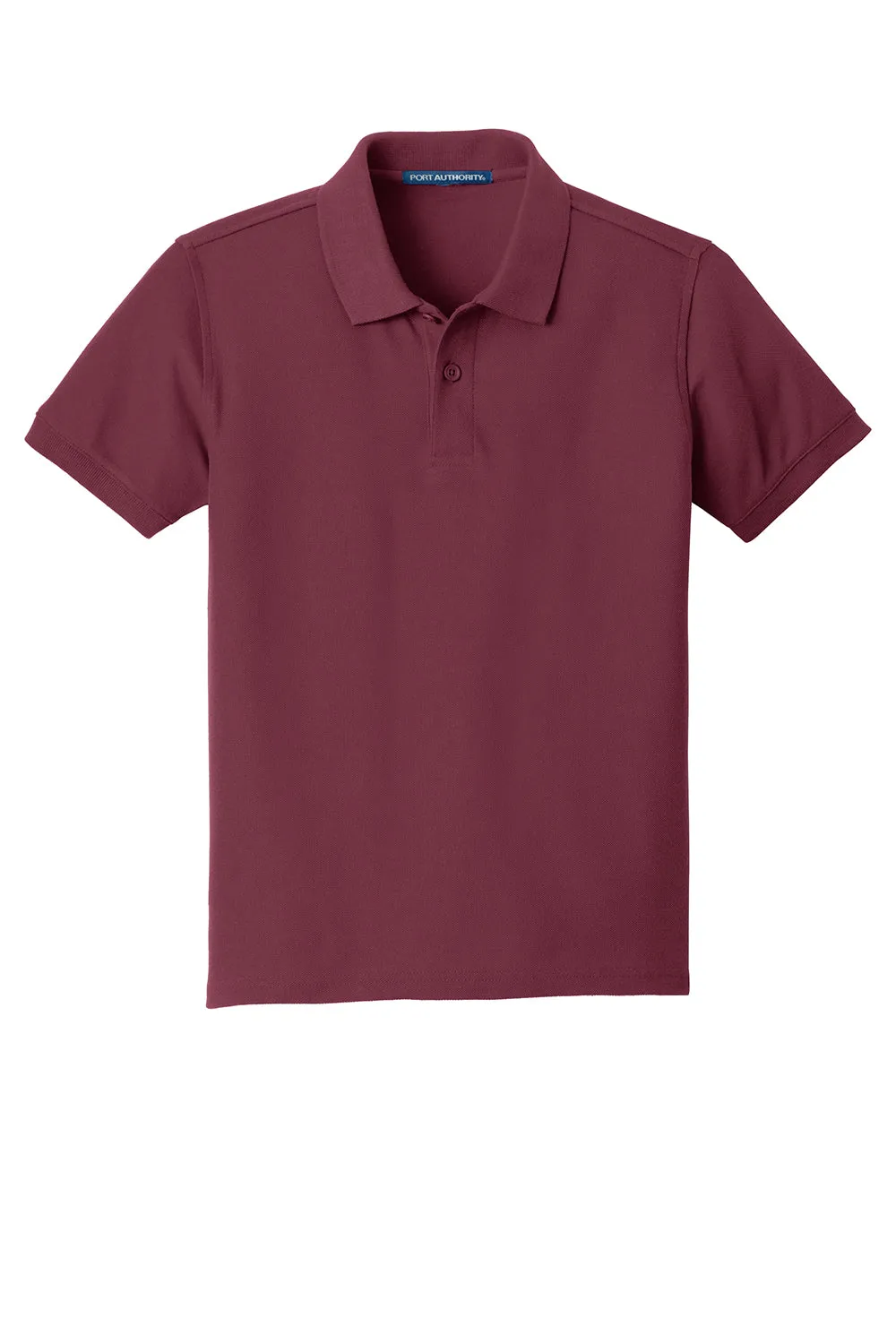 Port Authority Youth Core Classic Short Sleeve Polo Shirt - Burgundy  Premium quality Clothing Port-Authority