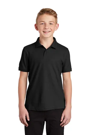 Port Authority Youth Core Classic Short Sleeve Polo Shirt - Deep Black  Premium quality Clothing Port-Authority