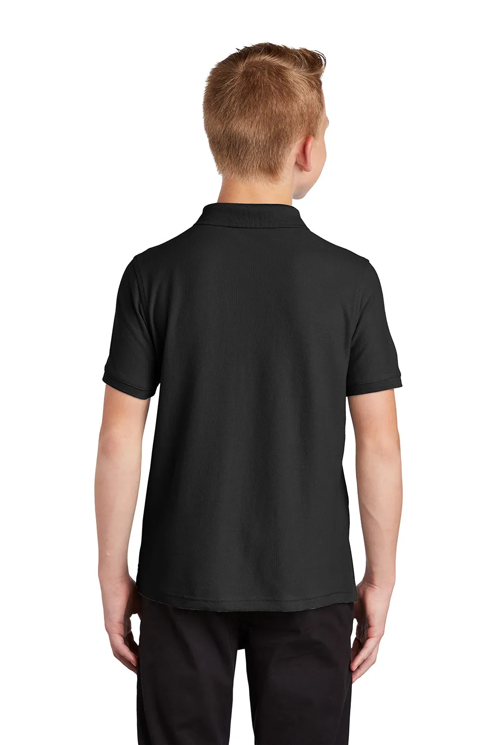 Port Authority Youth Core Classic Short Sleeve Polo Shirt - Deep Black  Premium quality Clothing Port-Authority