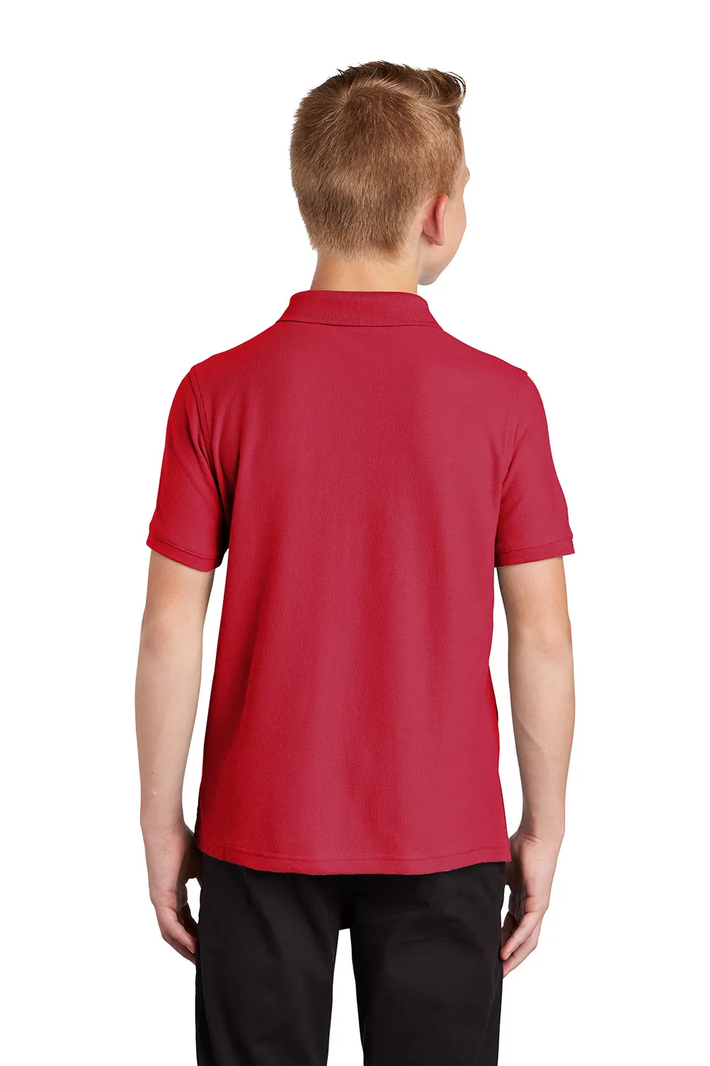 Port Authority Youth Core Classic Short Sleeve Polo Shirt - Rich Red  Premium quality Clothing Port-Authority