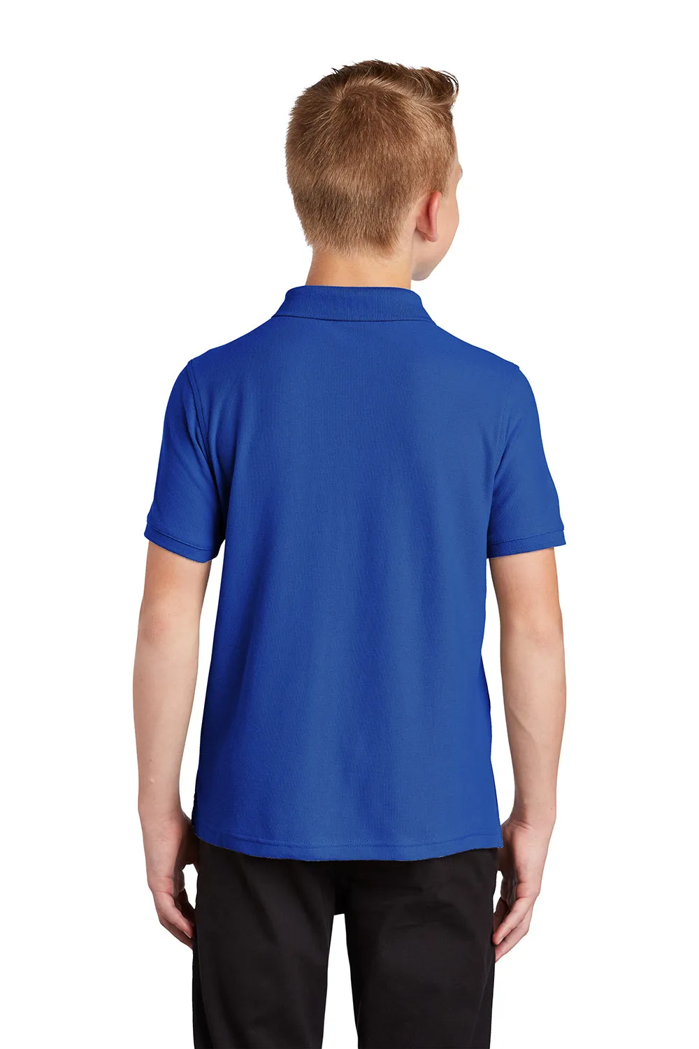 Port Authority Youth Core Classic Short Sleeve Polo Shirt - True Royal Blue  Premium quality Clothing Port-Authority
