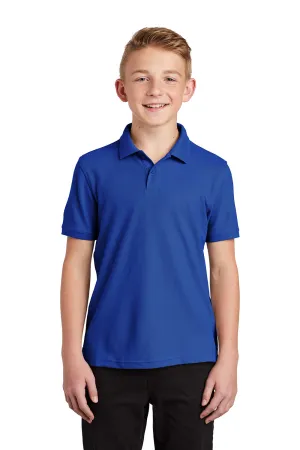 Port Authority Youth Core Classic Short Sleeve Polo Shirt - True Royal Blue  Premium quality Clothing Port-Authority