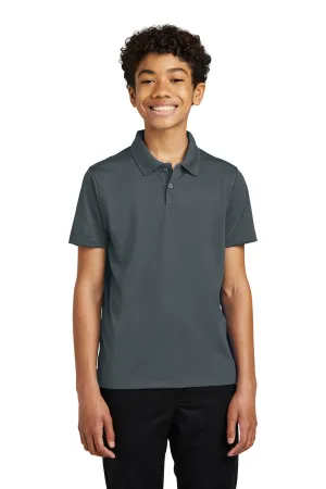Port Authority Youth Dry Zone Moisture Wicking Short Sleeve Polo Shirt - Graphite Grey  Premium quality Clothing Port-Authority