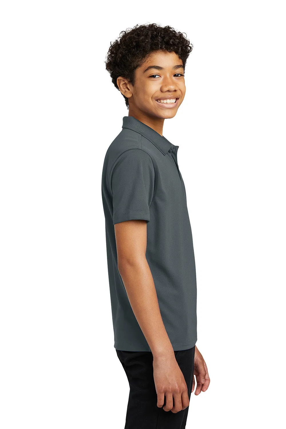 Port Authority Youth Dry Zone Moisture Wicking Short Sleeve Polo Shirt - Graphite Grey  Premium quality Clothing Port-Authority
