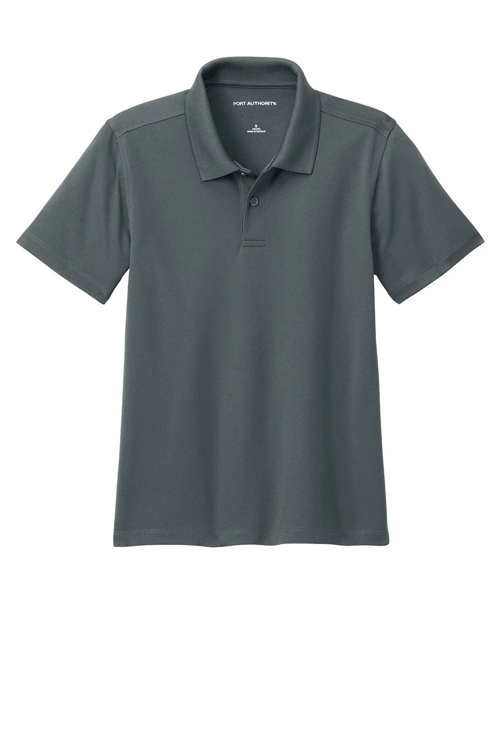 Port Authority Youth Dry Zone Moisture Wicking Short Sleeve Polo Shirt - Graphite Grey  Premium quality Clothing Port-Authority