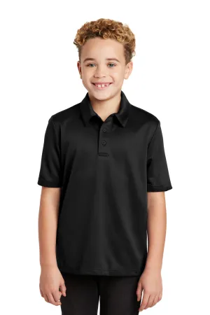 Port Authority Youth Silk Touch Performance Moisture Wicking Short Sleeve Polo Shirt - Black  Premium quality Clothing Port-Authority