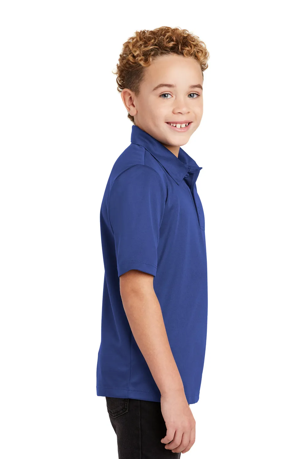 Port Authority Youth Silk Touch Performance Moisture Wicking Short Sleeve Polo Shirt - Royal Blue  Premium quality Clothing Port-Authority