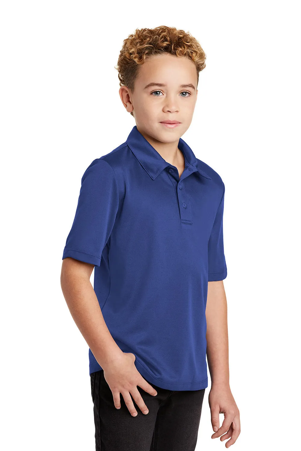 Port Authority Youth Silk Touch Performance Moisture Wicking Short Sleeve Polo Shirt - Royal Blue  Premium quality Clothing Port-Authority