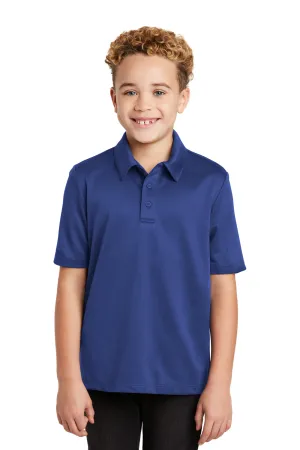 Port Authority Youth Silk Touch Performance Moisture Wicking Short Sleeve Polo Shirt - Royal Blue  Premium quality Clothing Port-Authority