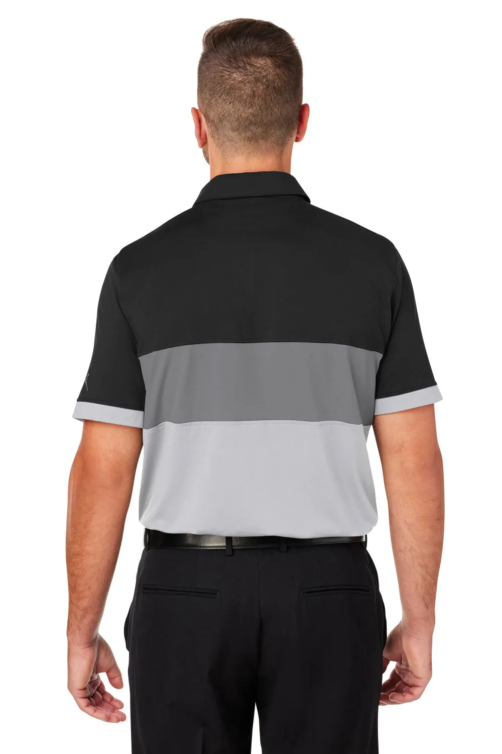 Puma Mens Cloudspun Highway Moisture Wicking Short Sleeve Polo Shirt - Black/Grey  Choose your new Clothing Puma