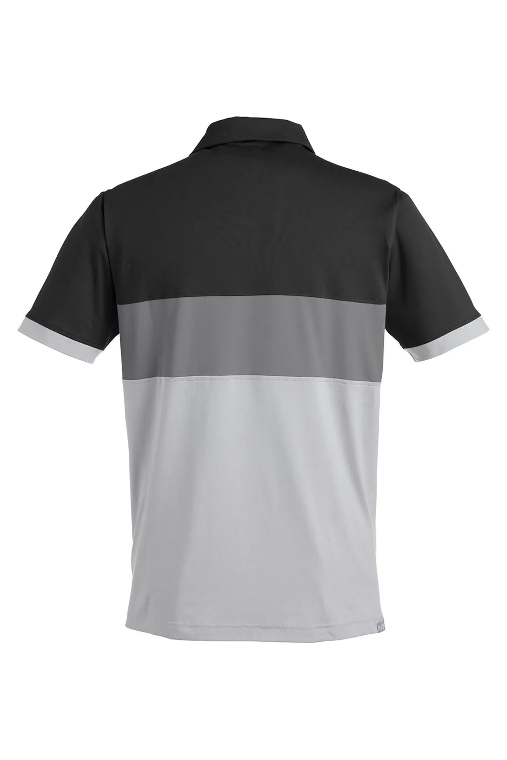 Puma Mens Cloudspun Highway Moisture Wicking Short Sleeve Polo Shirt - Black/Grey  Choose your new Clothing Puma