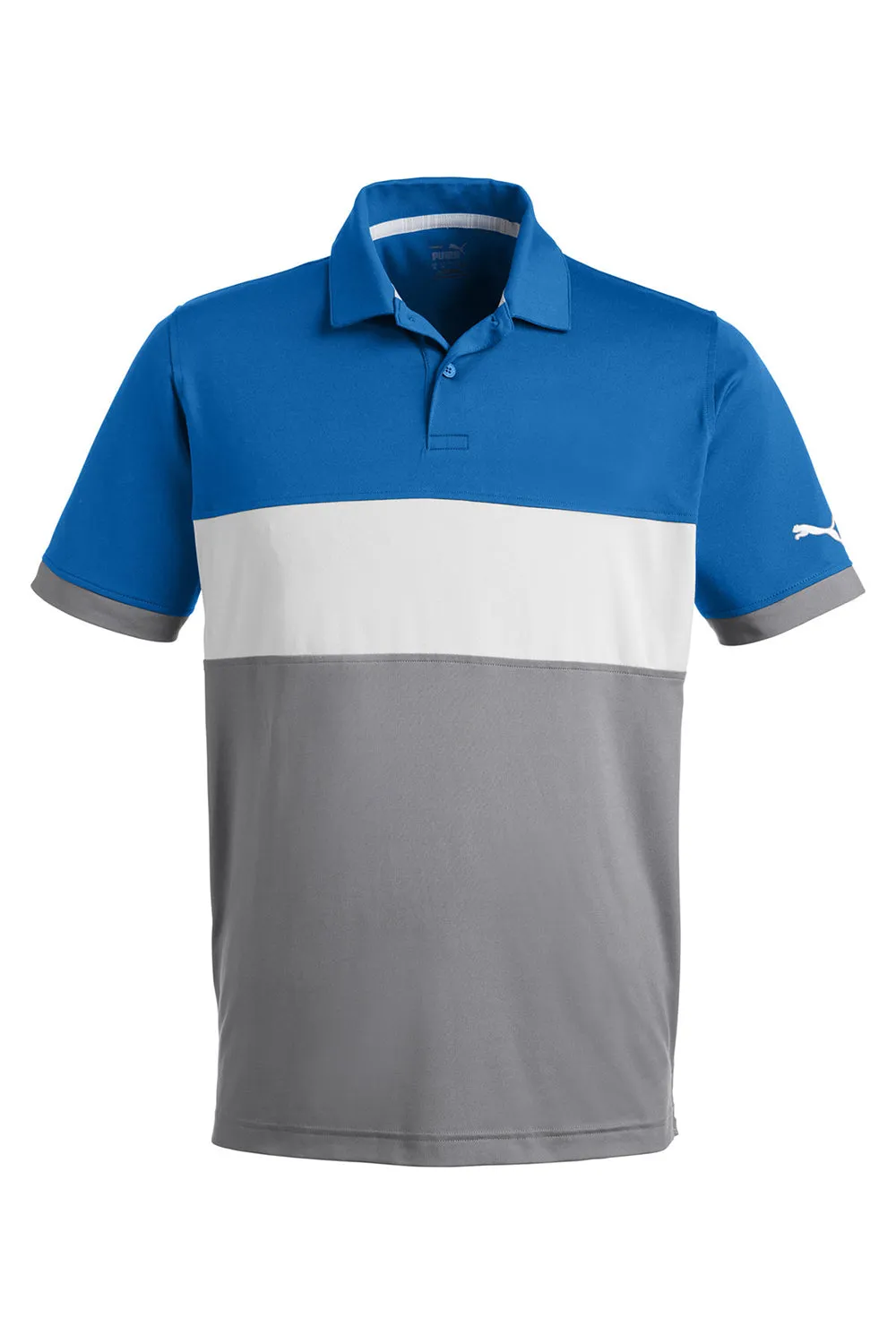 Puma Mens Cloudspun Highway Moisture Wicking Short Sleeve Polo Shirt - Bright Cobalt Blue  Choose your new Clothing Puma