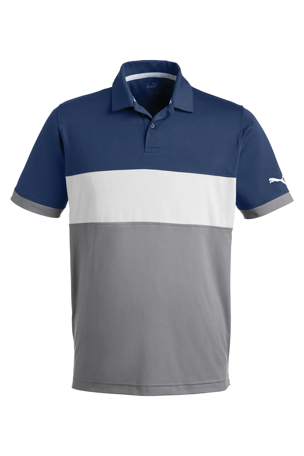 Puma Mens Cloudspun Highway Moisture Wicking Short Sleeve Polo Shirt - Navy Blue Blazer  Choose your new Clothing Puma