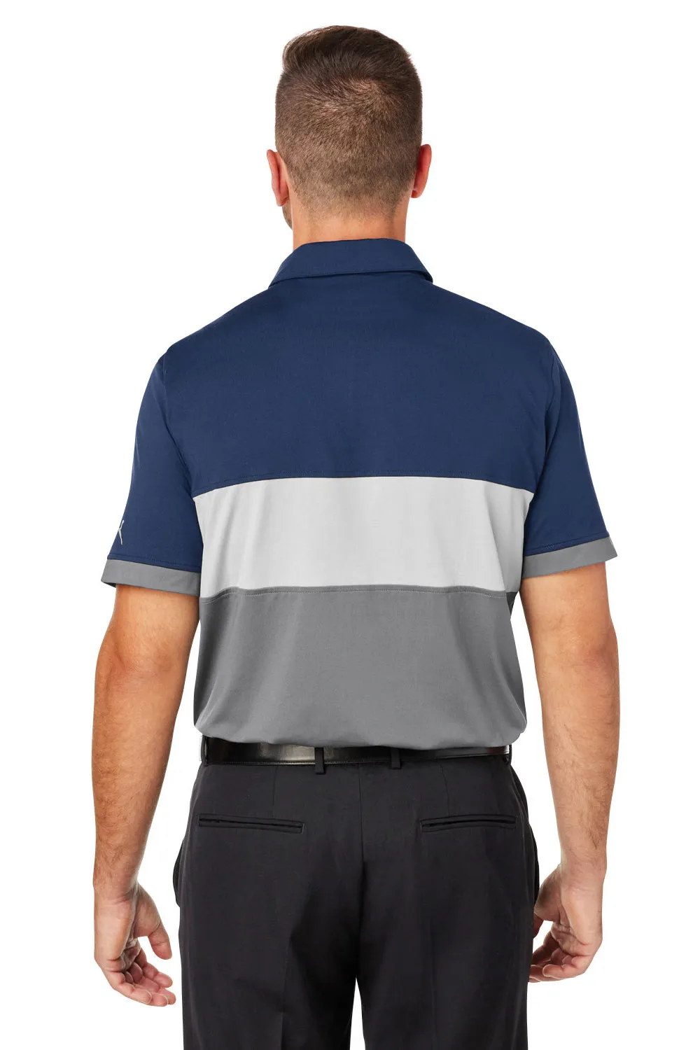Puma Mens Cloudspun Highway Moisture Wicking Short Sleeve Polo Shirt - Navy Blue Blazer  Choose your new Clothing Puma