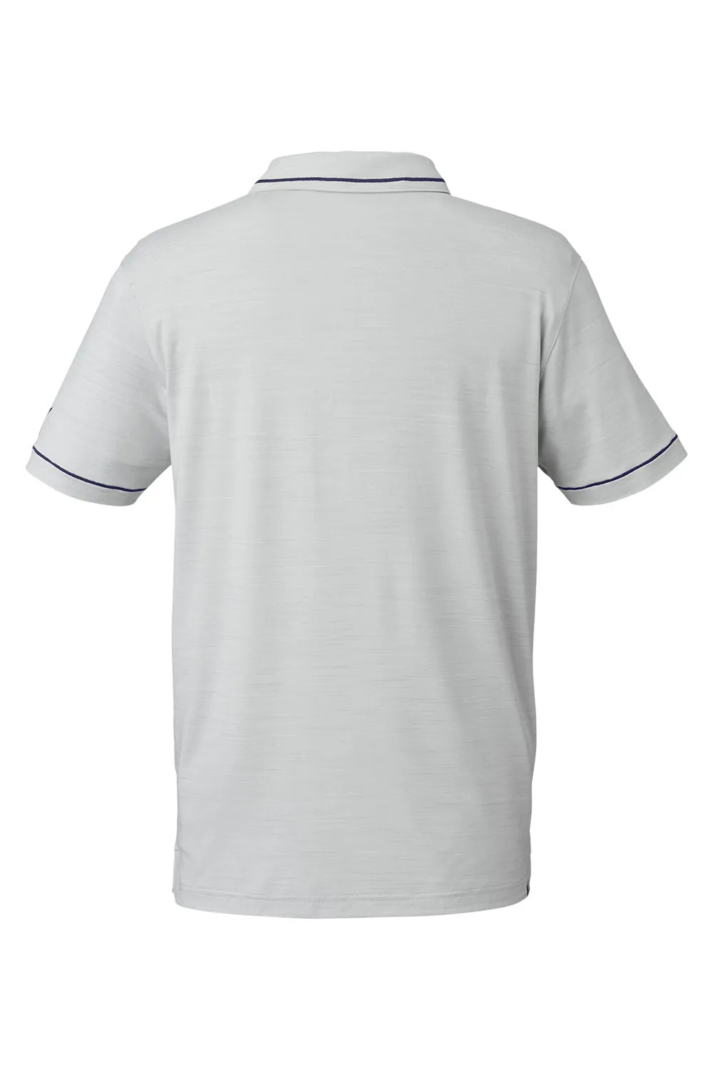 Puma Mens Cloudspun Monarch Moisture Wicking Short Sleeve Polo Shirt - Heather High Rise Grey/Navy Blue  Choose your new Clothing Puma