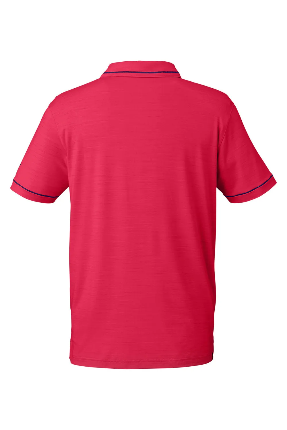 Puma Mens Cloudspun Monarch Moisture Wicking Short Sleeve Polo Shirt - Heather Teaberry Red/Navy Blue  Choose your new Clothing Puma