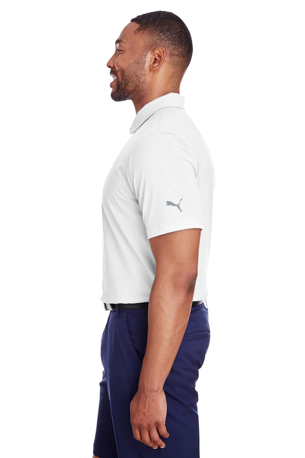 Puma Mens Fusion Performance Moisture Wicking Short Sleeve Polo Shirt - Bright White  Choose your new Clothing Puma