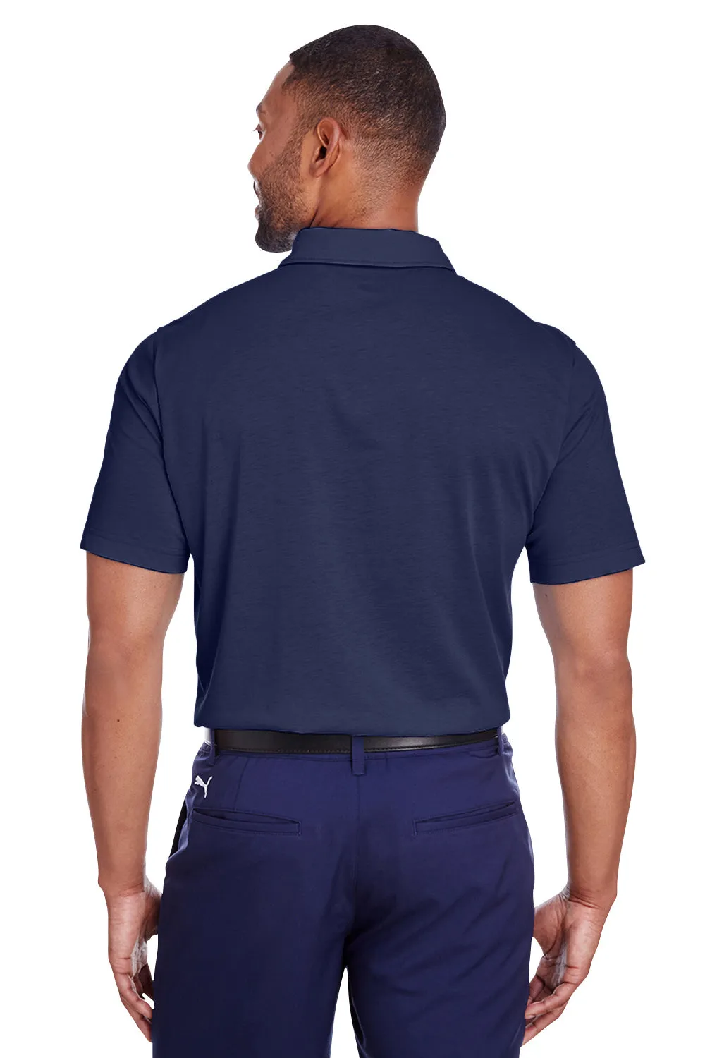 Puma Mens Fusion Performance Moisture Wicking Short Sleeve Polo Shirt - Peacoat Blue  Choose your new Clothing Puma