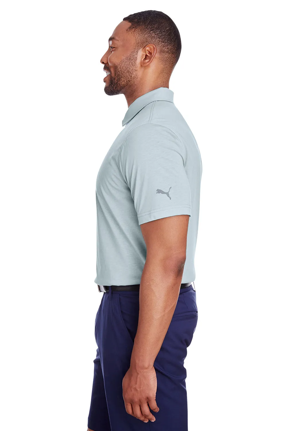 Puma Mens Fusion Performance Moisture Wicking Short Sleeve Polo Shirt - Quarry Grey  Choose your new Clothing Puma