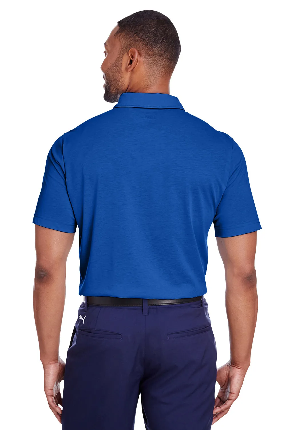 Puma Mens Fusion Performance Moisture Wicking Short Sleeve Polo Shirt - Surf The Web Blue  Choose your new Clothing Puma