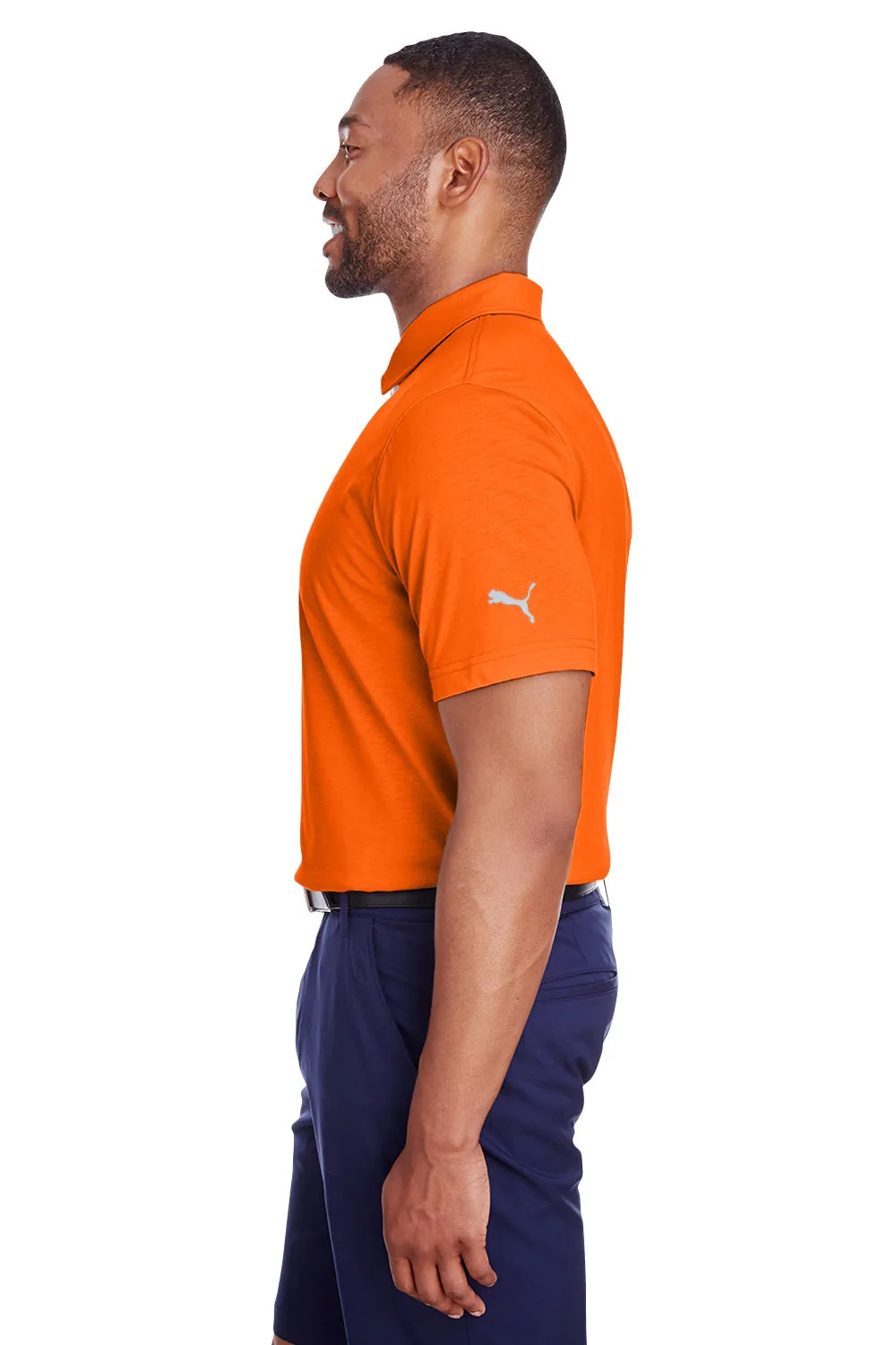 Puma Mens Fusion Performance Moisture Wicking Short Sleeve Polo Shirt - Vibrant Orange  Choose your new Clothing Puma