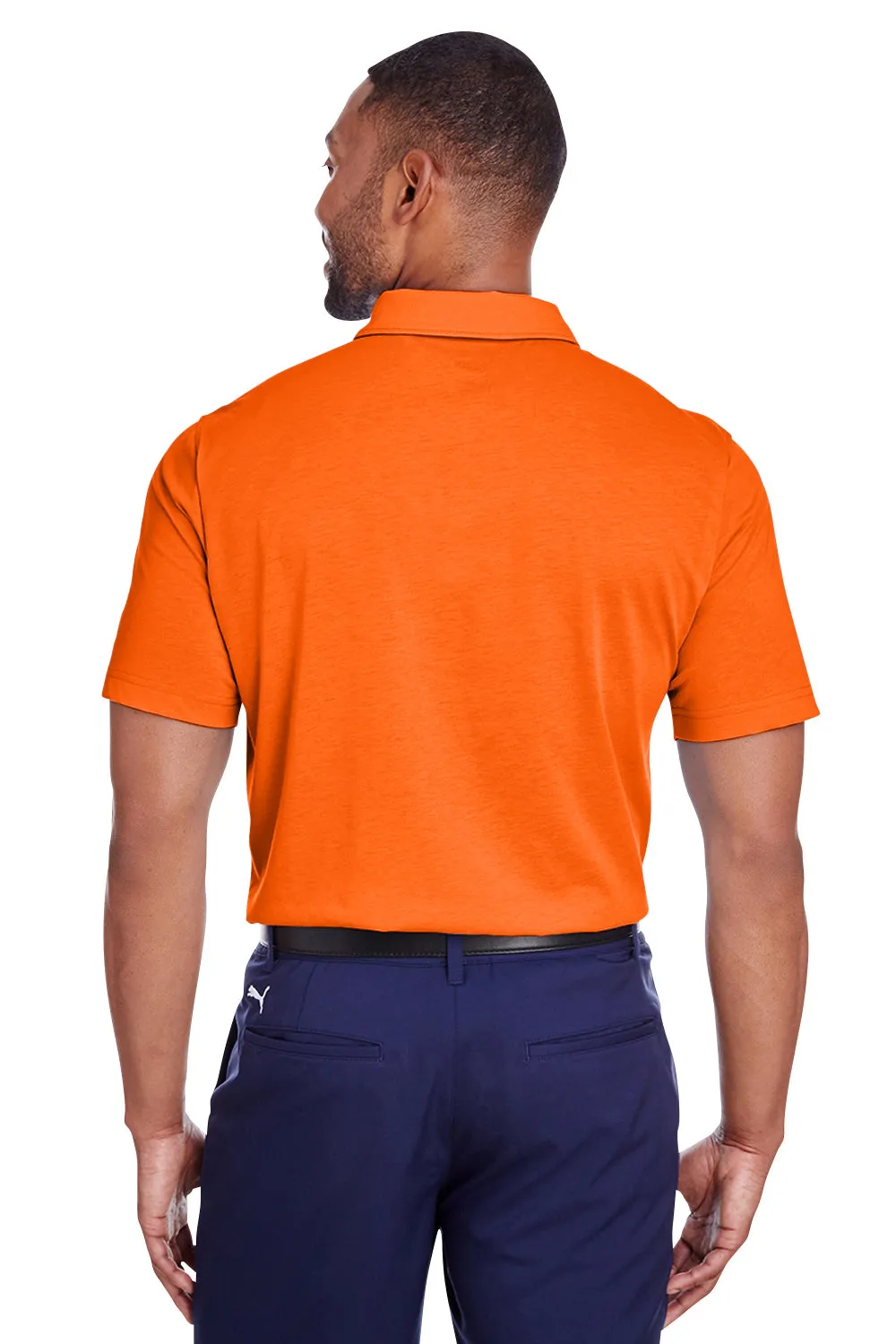Puma Mens Fusion Performance Moisture Wicking Short Sleeve Polo Shirt - Vibrant Orange  Choose your new Clothing Puma