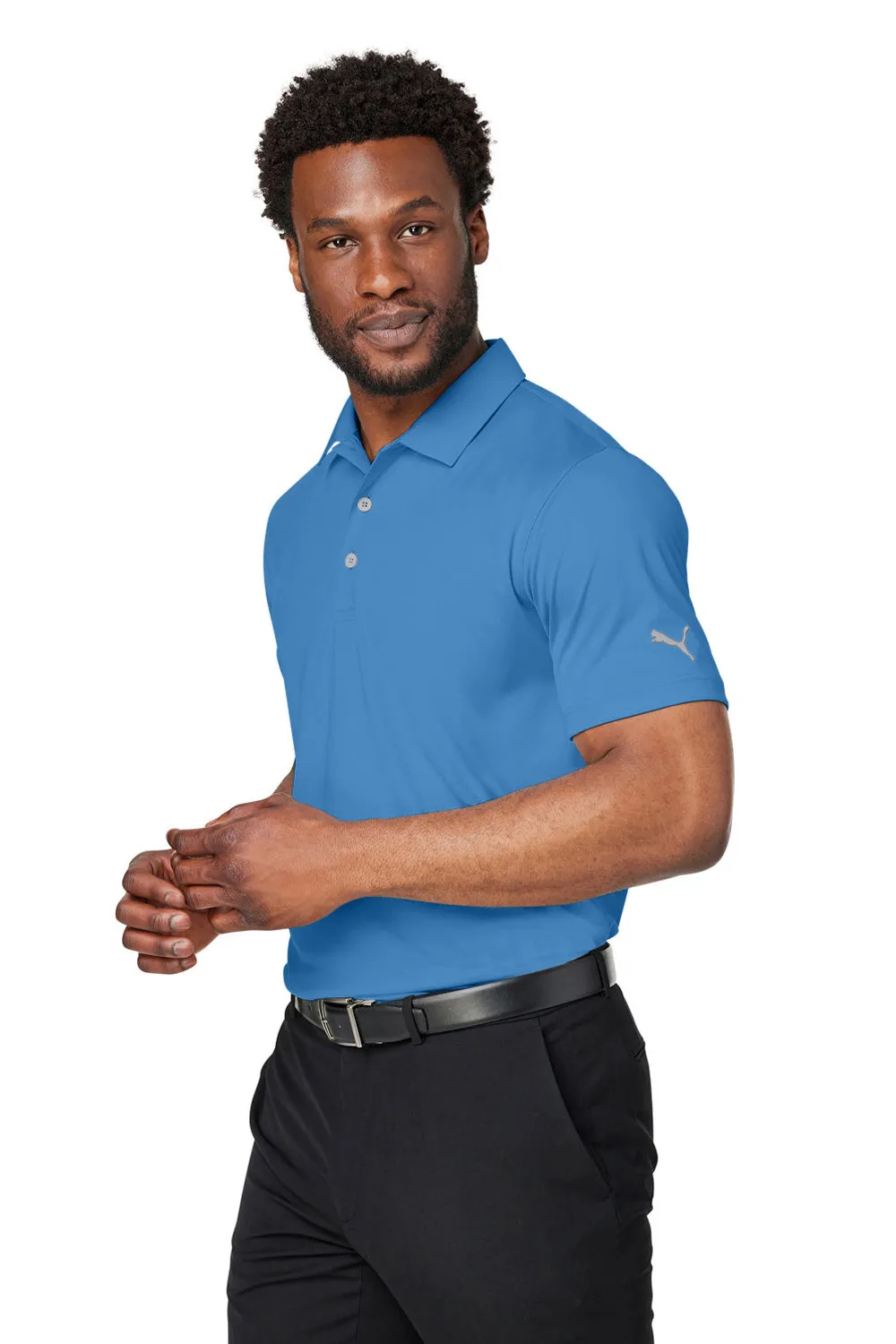 Puma Mens Gamer Moisture Wicking Short Sleeve Polo Shirt - Bright Cobalt Blue - Closeout  Choose your new Clothing Puma