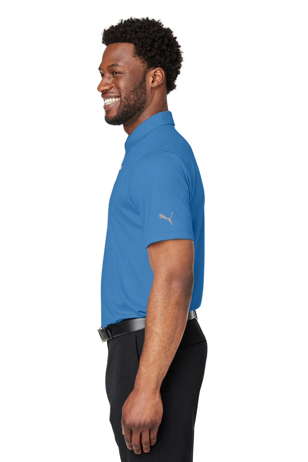 Puma Mens Gamer Moisture Wicking Short Sleeve Polo Shirt - Bright Cobalt Blue - Closeout  Choose your new Clothing Puma