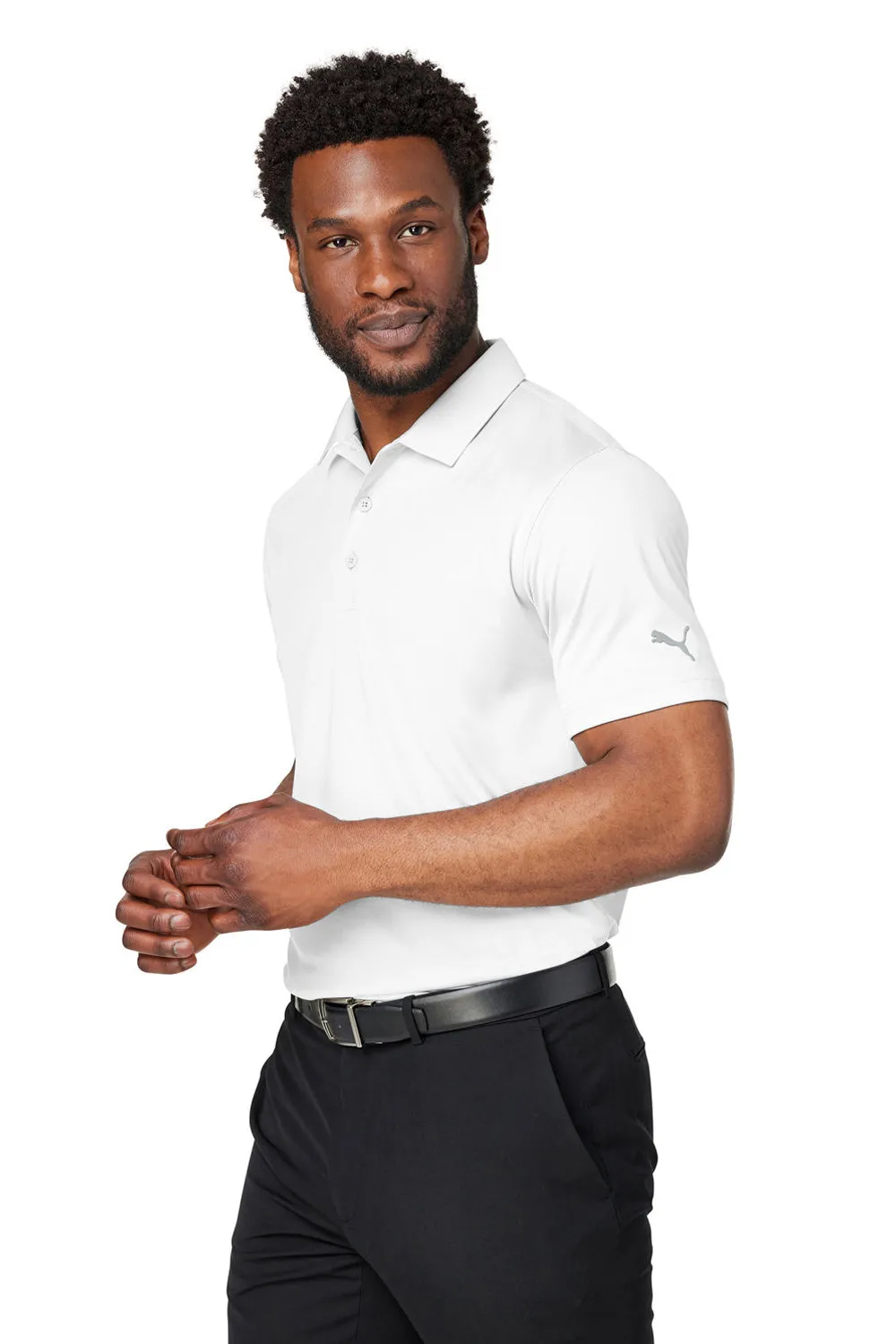 Puma Mens Gamer Moisture Wicking Short Sleeve Polo Shirt - Bright White - Closeout  Choose your new Clothing Puma