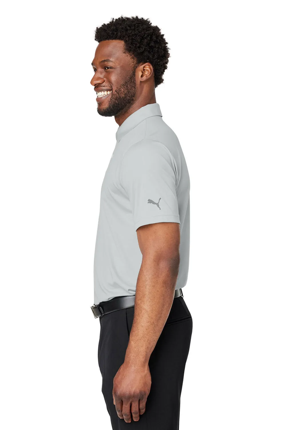 Puma Mens Gamer Moisture Wicking Short Sleeve Polo Shirt - High Rise Grey - Closeout  Choose your new Clothing Puma