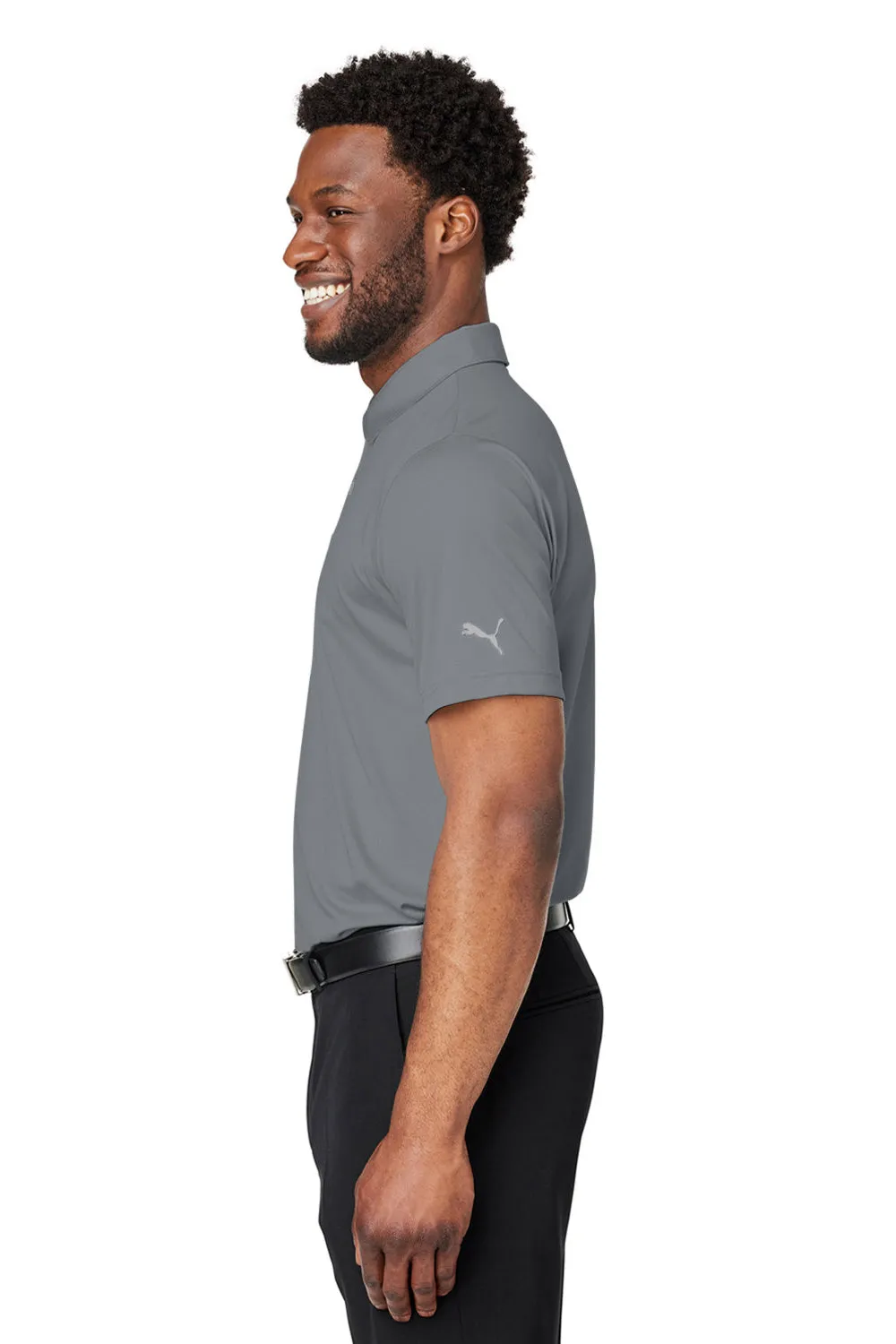 Puma Mens Gamer Moisture Wicking Short Sleeve Polo Shirt - Quiet Shade Grey - Closeout  Choose your new Clothing Puma