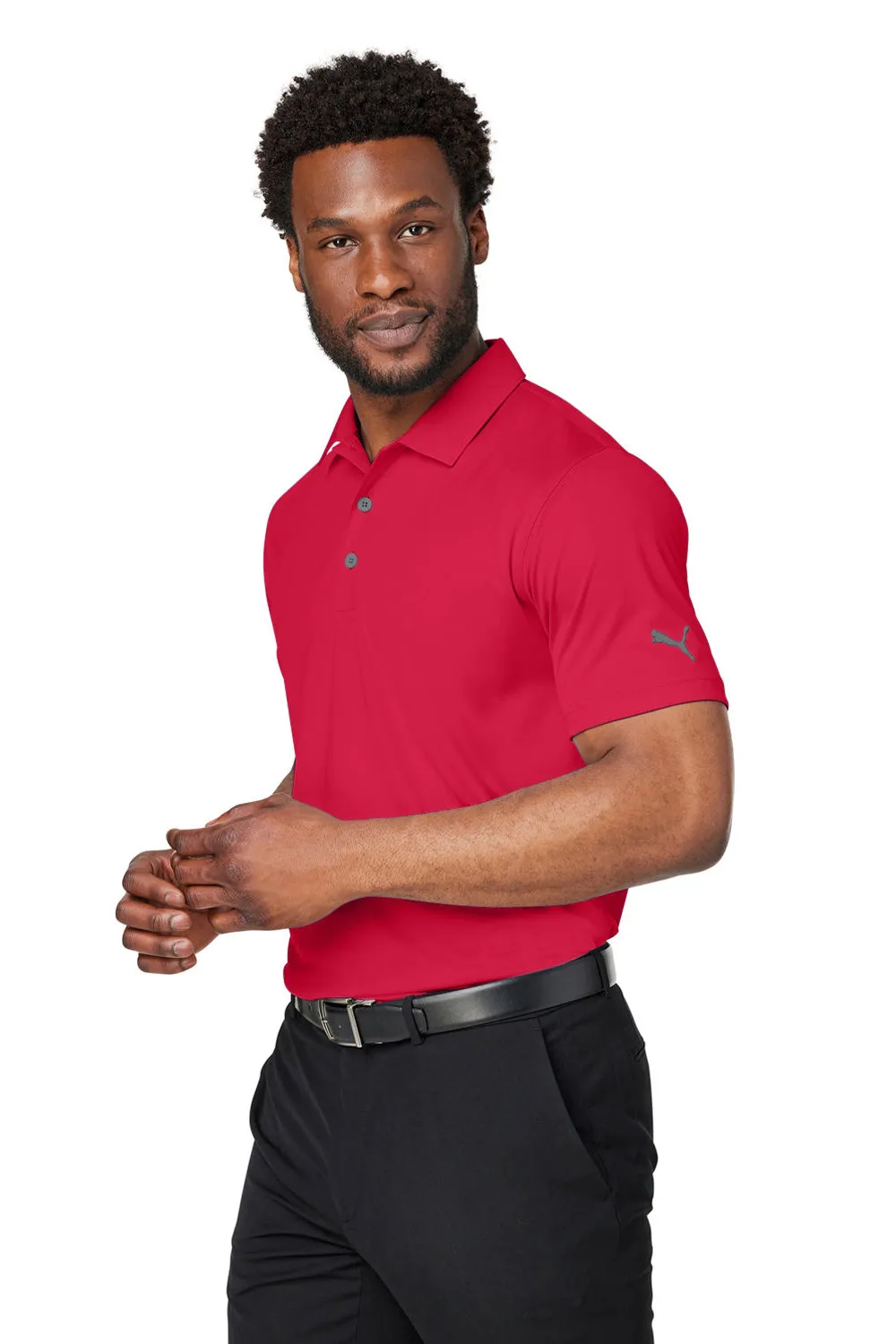 Puma Mens Gamer Moisture Wicking Short Sleeve Polo Shirt - Ski Patrol Red - Closeout  Choose your new Clothing Puma