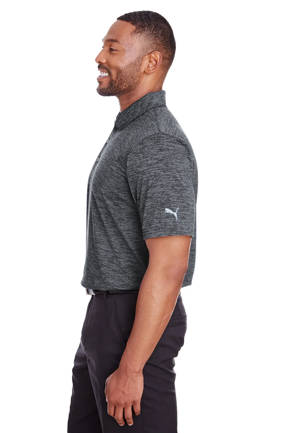 Puma Mens Icon Performance Moisture Wicking Short Sleeve Polo Shirt - Black  Choose your new Clothing Puma