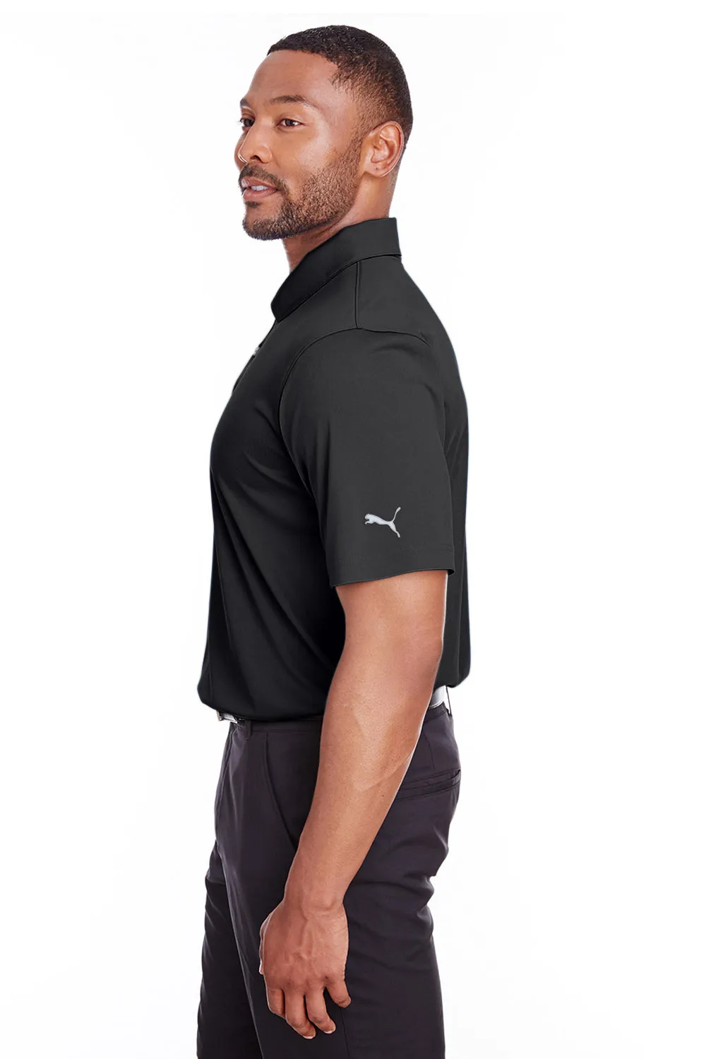 Puma Mens Icon Performance Moisture Wicking Short Sleeve Polo Shirt - Black  Choose your new Clothing Puma