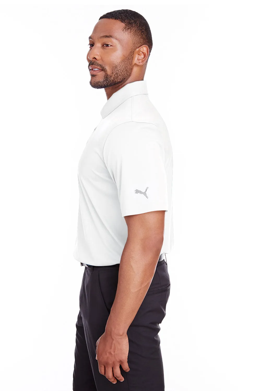 Puma Mens Icon Performance Moisture Wicking Short Sleeve Polo Shirt - Bright White  Choose your new Clothing Puma