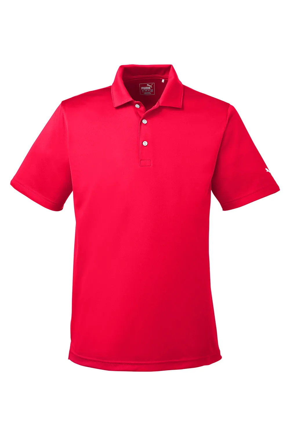 Puma Mens Icon Performance Moisture Wicking Short Sleeve Polo Shirt - High Risk Red  Choose your new Clothing Puma
