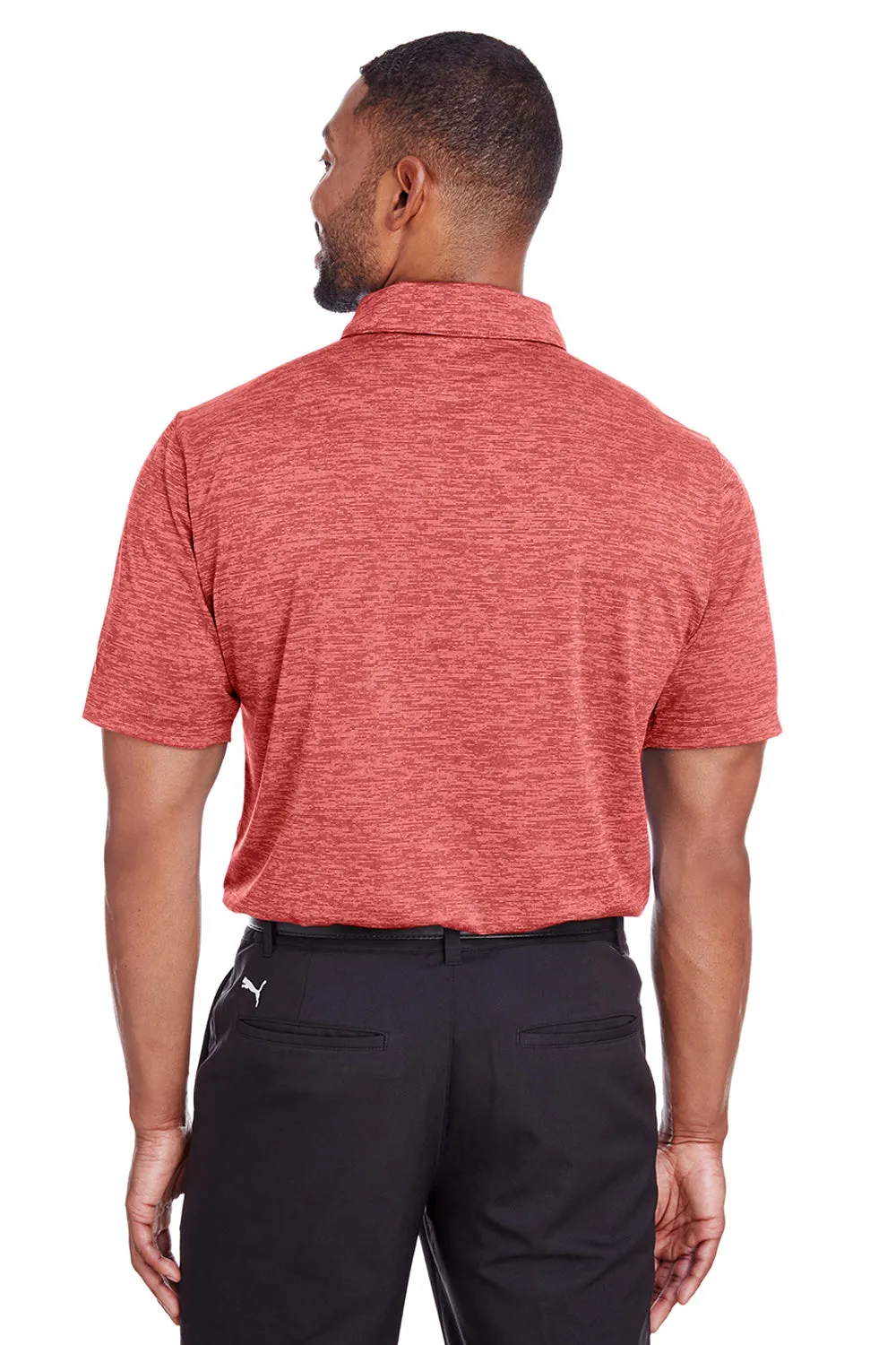 Puma Mens Icon Performance Moisture Wicking Short Sleeve Polo Shirt - High Risk Red  Choose your new Clothing Puma