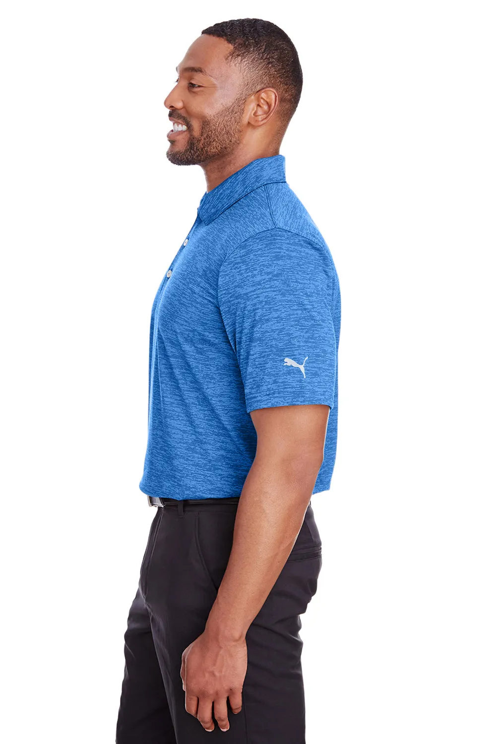 Puma Mens Icon Performance Moisture Wicking Short Sleeve Polo Shirt - Lapis Blue  Choose your new Clothing Puma