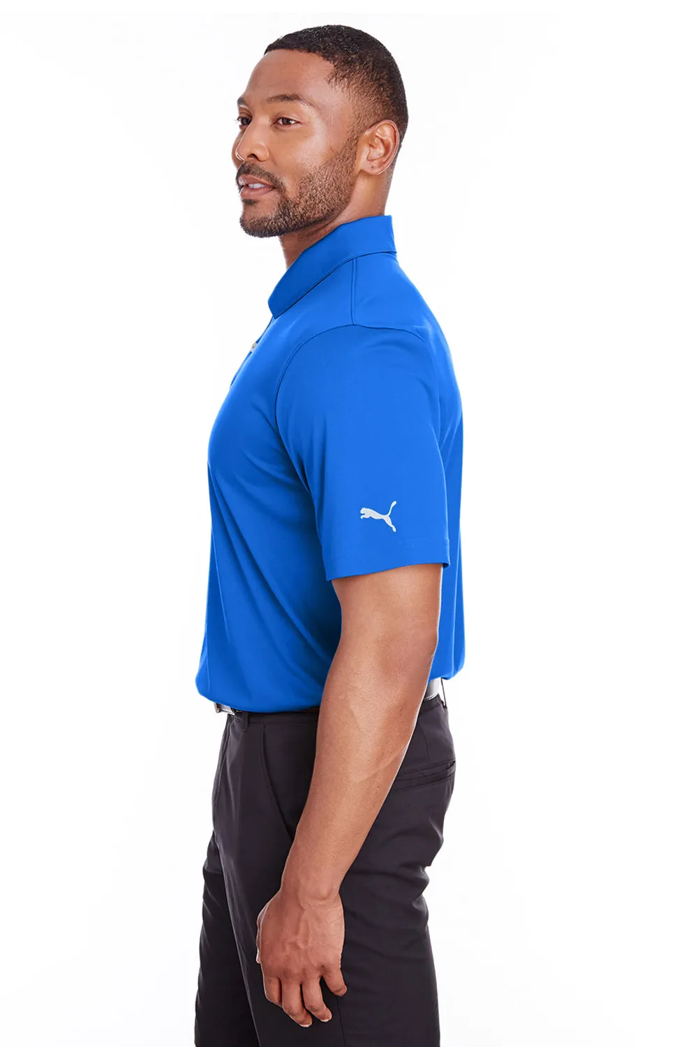 Puma Mens Icon Performance Moisture Wicking Short Sleeve Polo Shirt - Lapis Blue  Choose your new Clothing Puma