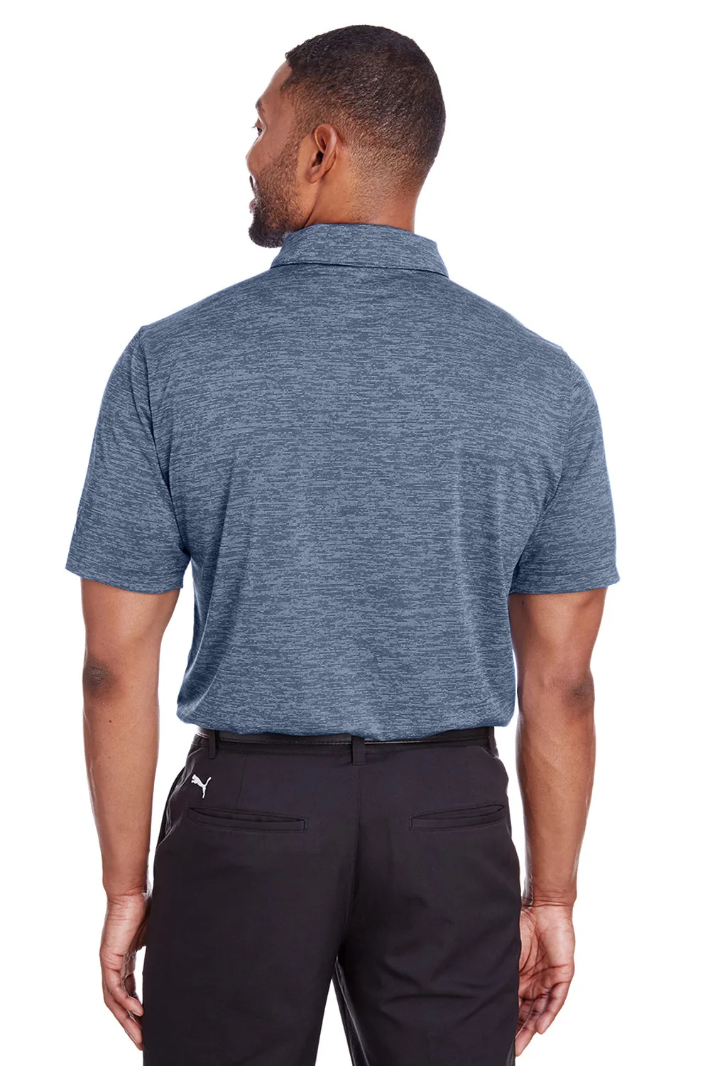 Puma Mens Icon Performance Moisture Wicking Short Sleeve Polo Shirt - Peacoat Blue  Choose your new Clothing Puma