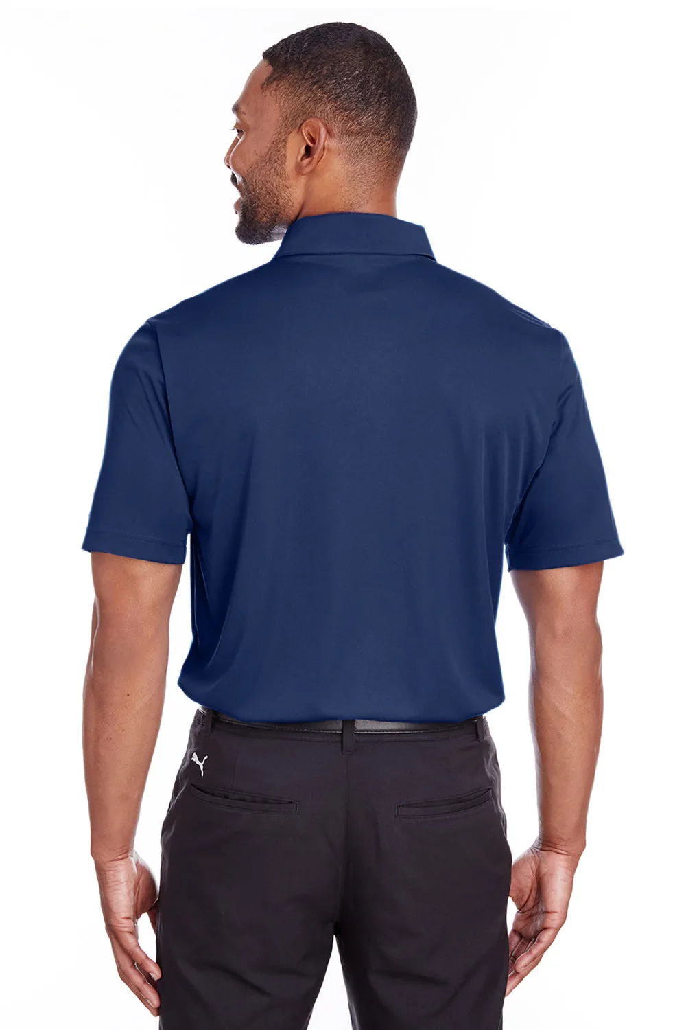Puma Mens Icon Performance Moisture Wicking Short Sleeve Polo Shirt - Peacoat Blue  Choose your new Clothing Puma