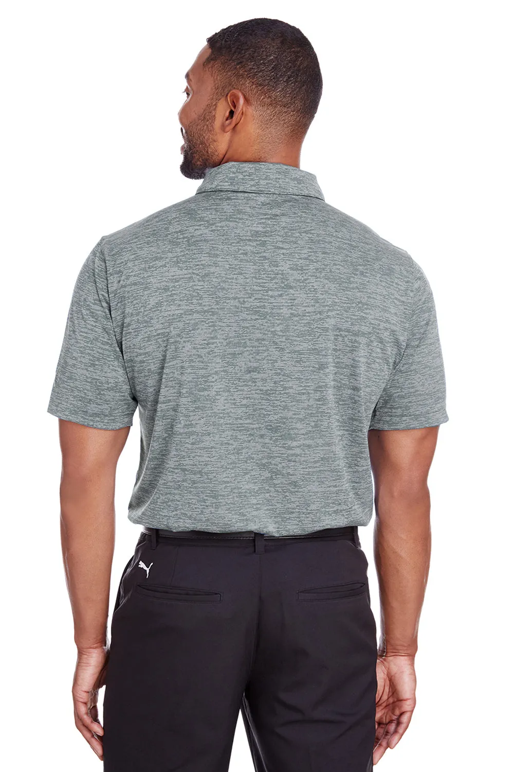 Puma Mens Icon Performance Moisture Wicking Short Sleeve Polo Shirt - Quiet Shade Grey  Choose your new Clothing Puma