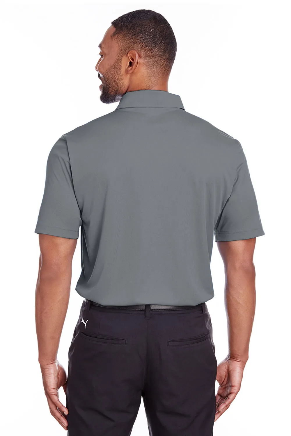 Puma Mens Icon Performance Moisture Wicking Short Sleeve Polo Shirt - Quiet Shade Grey  Choose your new Clothing Puma