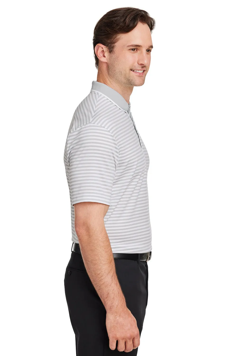 Puma Mens Mattr Feeder Moisture Wicking Short Sleeve Polo Shirt - High Rise Grey  Choose your new Clothing Puma